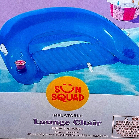 Swim | New In Box Inflatable Longue Chair Raft For Pool River Ocean Or ...
